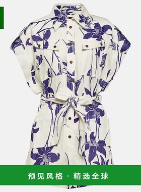 1h可退 香港直邮ZIMMERMANN 女士 Acadian 花朵亚麻连体衣