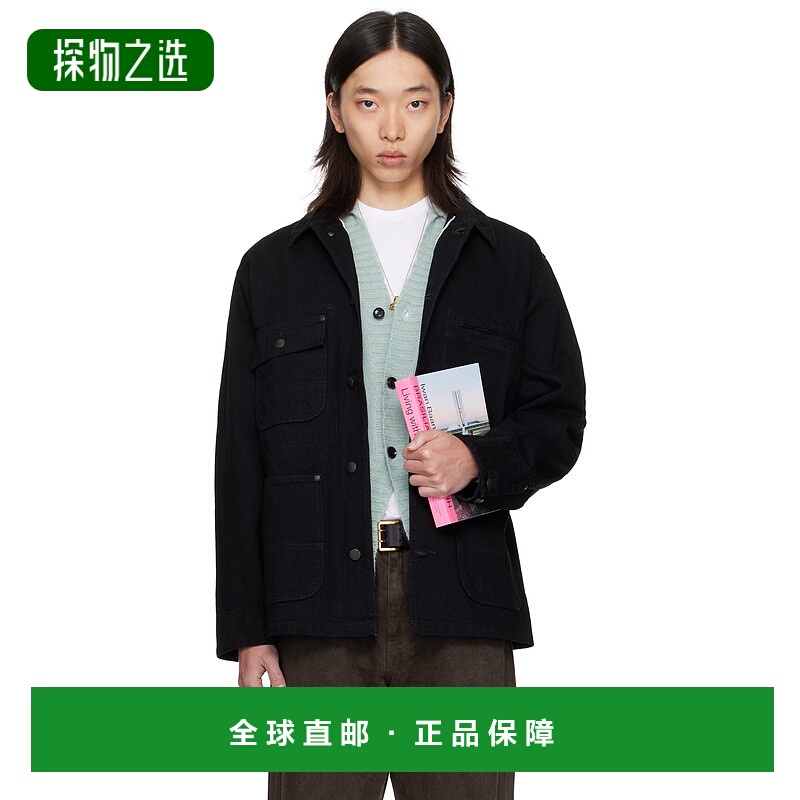 香港直邮vowels 男士 黑色夹克 OW01599 black黑色 舒适时尚