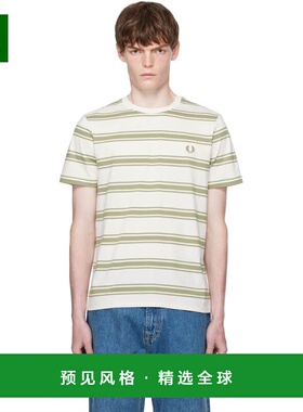 1h可退 香港直邮Fred Perry 弗莱德.派瑞 男士 灰白色 Fine Strip