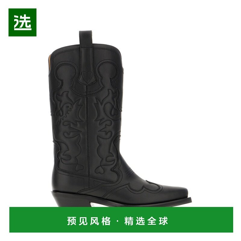 香港直邮GANNI 女士靴子 S31104911004 AW2025 黑色 Black synthe,女鞋,时装靴,淘宝优惠券,粉丝福利购,淘宝优惠卷