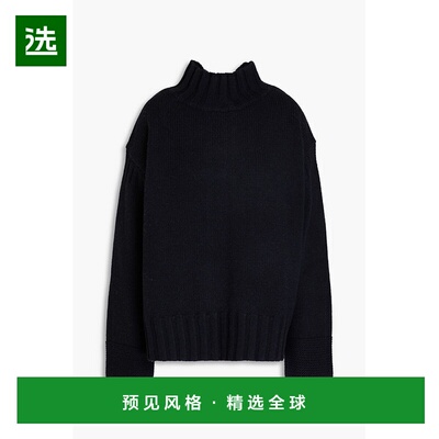 1h可退 香港直邮chinti and parker 女士 羊毛高领毛衣 KX20NAVY