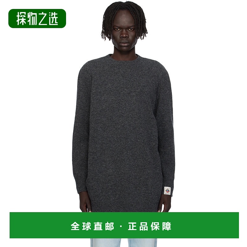 1h可退 香港直邮Bally 巴利 男士 灰色 Long Wool 毛衣 MKN095WO3