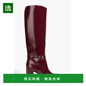 香港直邮Sergio Rossi 塞乔·罗西 1h可退 女士 搭扣漆皮及膝靴子