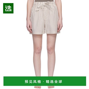1h可退 香港直邮Tekla 女士 灰白色 & 棕色睡裤 PPLSHORTS1