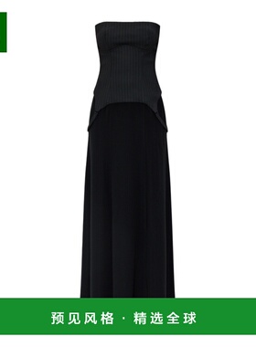 香港直邮MISBHV 女士连衣裙 251W806 AW2025 黑色 露肩拼接连衣裙