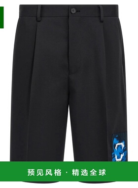 香港直邮UNDERCOVER 男士短裤 UP1E4508BLACK SS2025 黑色 Patch