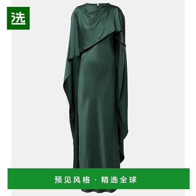 1h可退 香港直邮Simkhai 女士 Izel 披肩缎面睡裙 green绿色 舒适