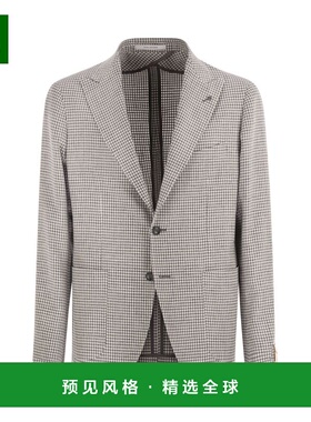 1h可退 香港直邮Tagliatore 男士 MONTECARLO 亚麻棉质夹克 1SMC2