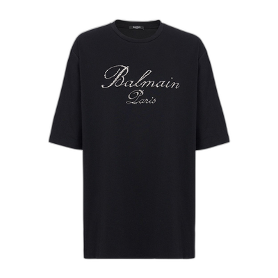 香港直邮Balmain logo图案T恤 CH1EH015PC19