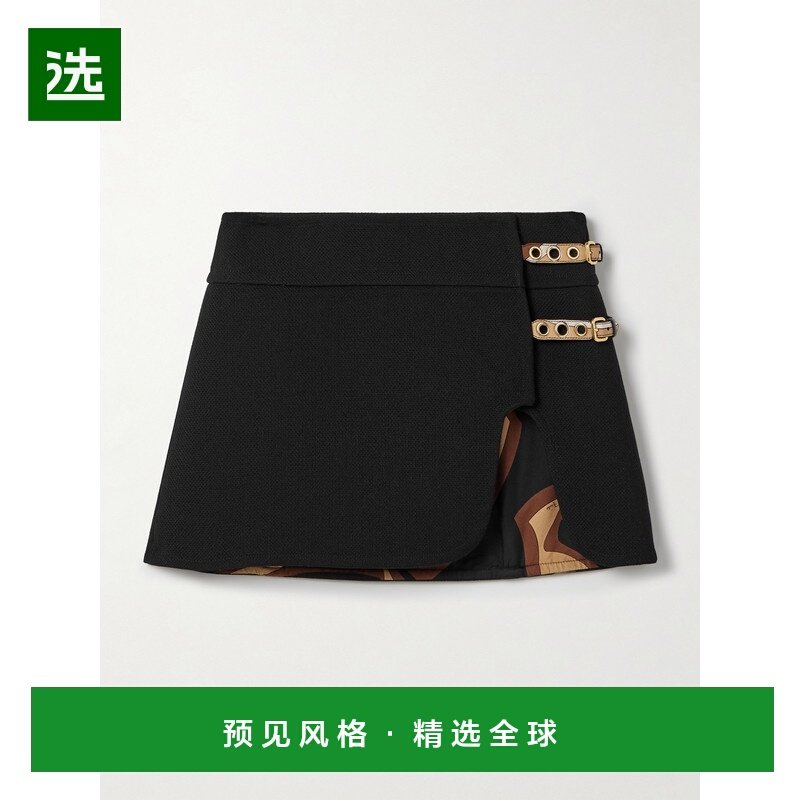 1h可退 香港直邮Emilio Pucci 璞琪 女士 搭扣羊毛迷你半身裙 5UR,女装/女士精品,半身裙,淘宝优惠券,粉丝福利购,淘宝优惠卷