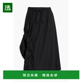 香港直邮Simone Rocha 蒙娜·罗莎 1h可退 女士 褶皱棉质府绸中长