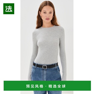 1h可退 香港直邮TIBI 女士 Circular 罗纹圆领套头衫T恤