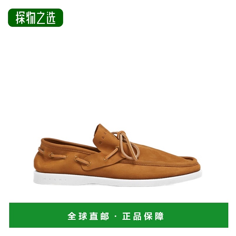 香港直邮Marni 磨砂皮革船鞋 MOMS005902P7325