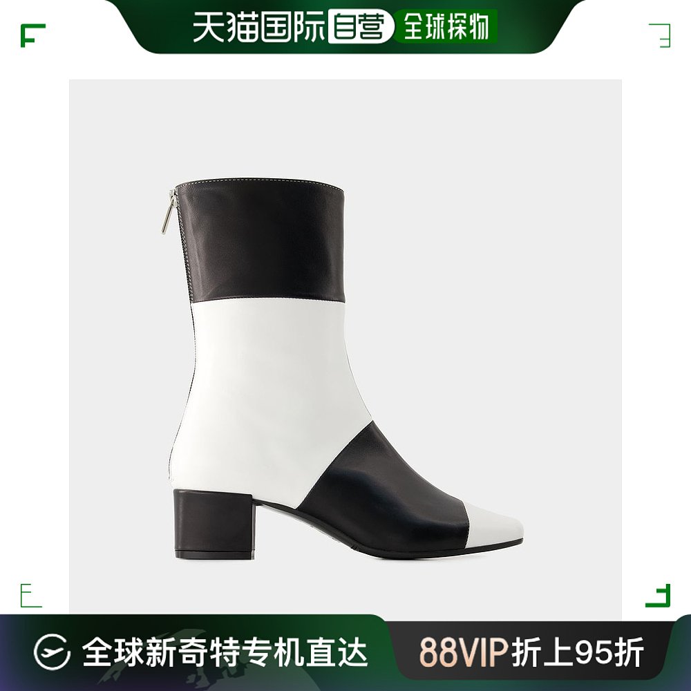 欧洲直邮Estime Go Ankle Boots- Carel- Leather- Black/Whit