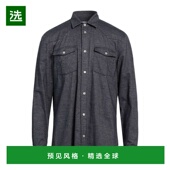 舒适时尚 1h可退 纯色衬衫 blue蓝色 香港直邮Dondup 男士