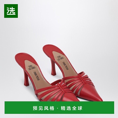1h可退 香港直邮Paris Texas 女士 NADIA 红色皮质凉拖 PXNL02XSH
