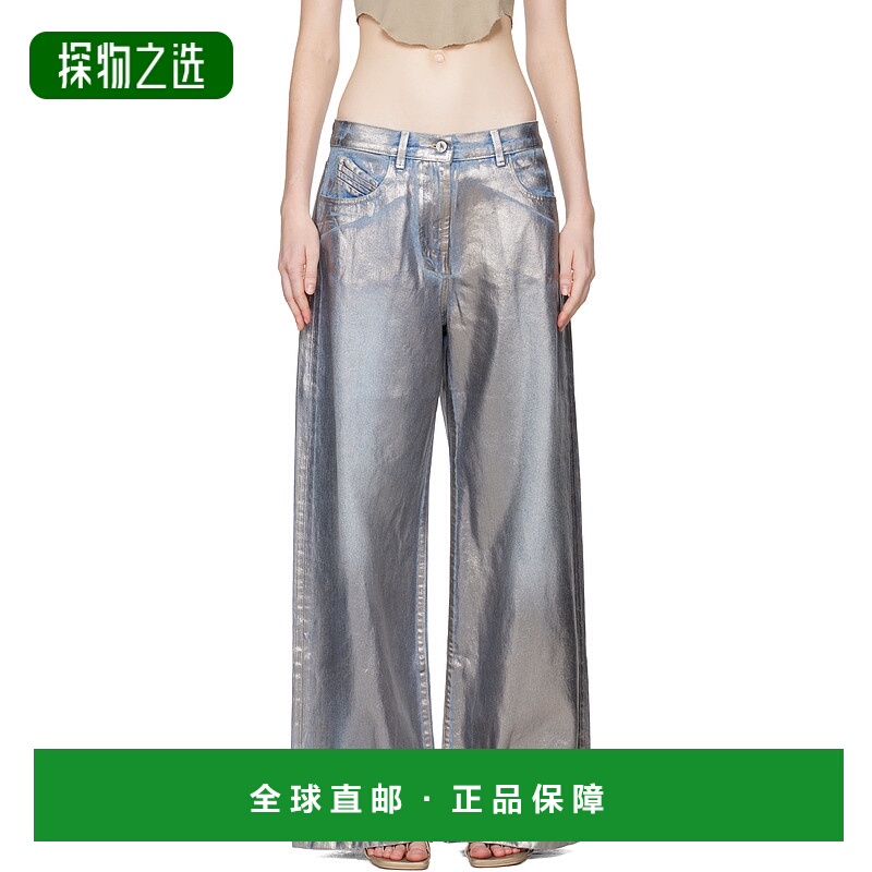 香港直邮The Attico 女士 银色 Long 牛仔裤 251WCP00276DDD11