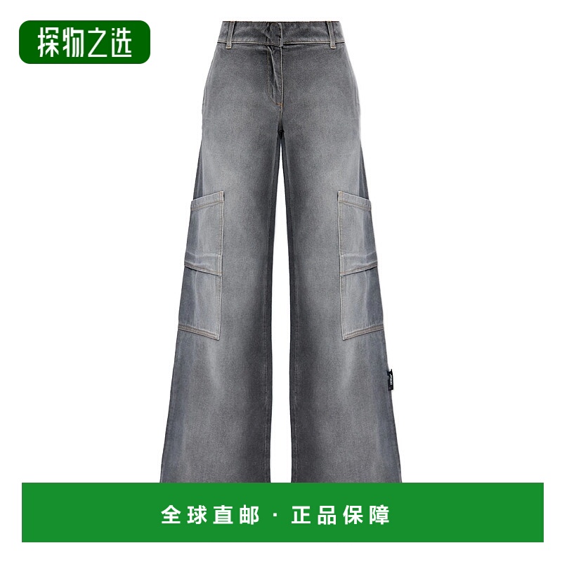 香港直邮off-white 女士 米白牛仔裤 OWYB01IF25DEN001直筒