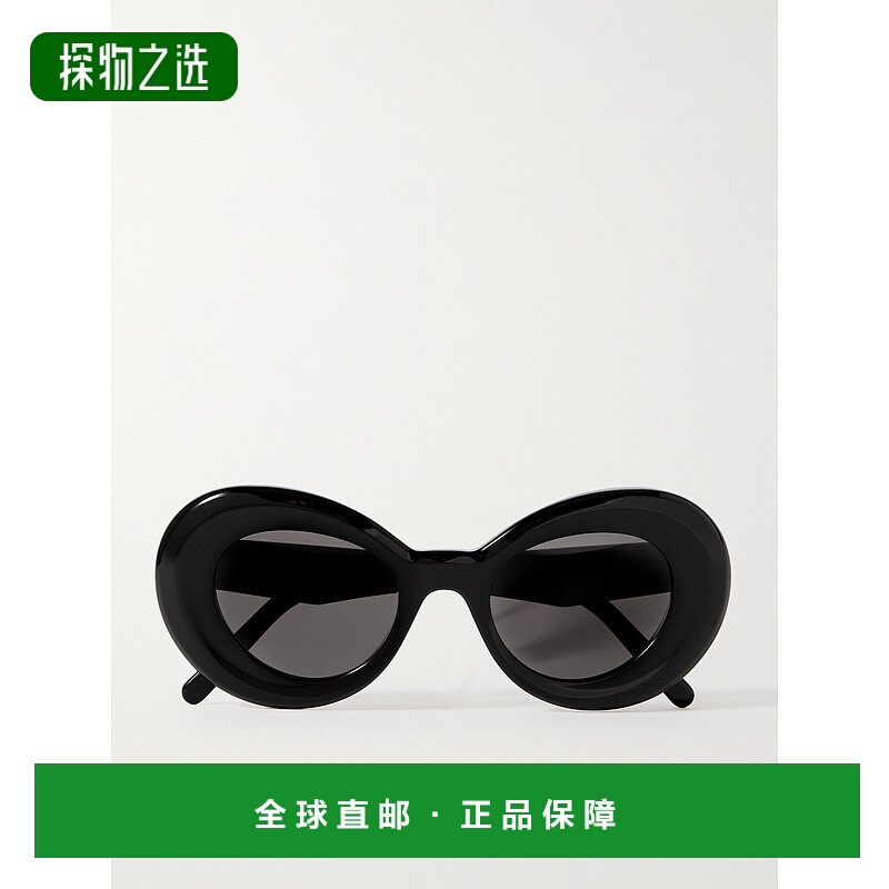 香港直邮LOEWE 罗意威 女士 Curvy 超大号圆框醋纤太阳眼镜 LW401