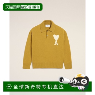 芥末色 衫 欧洲直邮AMI Polo Coeur Ami 羊毛