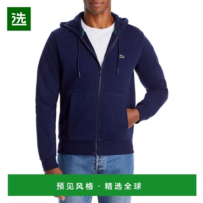 1h可退 【美国直邮】Lacoste 经典拉链前开卫衣 男士运动休闲服装