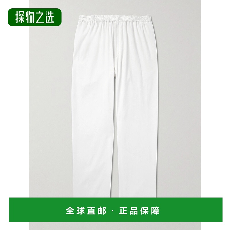 香港直邮The Row 男士 Jonah 阔腿弹力棉质羊绒混纺裤子 281W3670