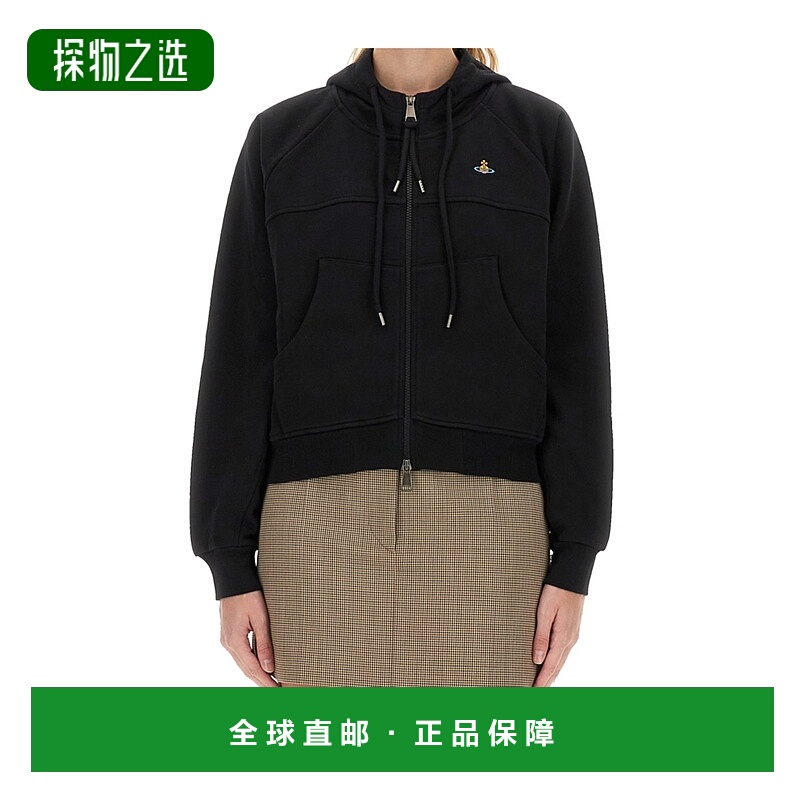 香港直邮Vivienne Westwood 拉链连帽衫 1I010012J006O