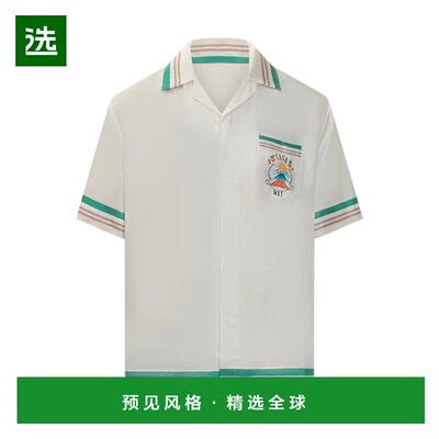 香港直邮CASABLANCA 男士衬衫 MPF25SH00307 AW2025 白色 短袖衬