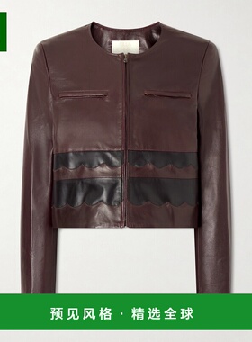 1h可退 ULLA JOHNSON 女士 Callisto 拼接皮革夹克 PS260