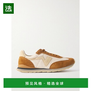 1h可退 香港直邮Visvim 维斯维木 男士 FKT Runner 山羊皮边绗缝