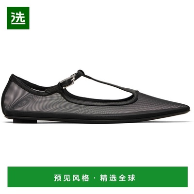 香港直邮The Attico 女士 黑色 Juno 芭蕾鞋 250WSH00858PAA08