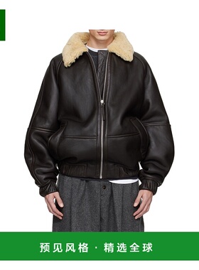 1h可退 香港直邮Jacquemus The Bombardier 皮夹克 25HOUM0-0128A