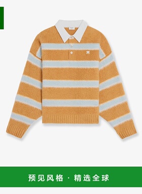 1h可退 香港直邮Celine 思琳 男士 條紋 Polo 領套衫 RY0FQ0ZQJ