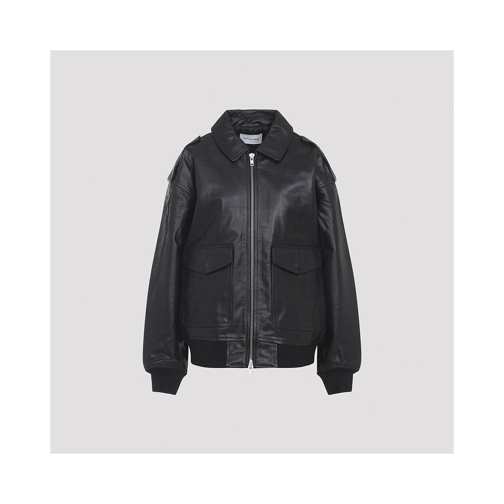 香港直邮The Frankie Shop 女士 Frankie Shop Viper 皮革夹克 JA