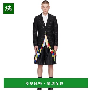1h可退 香港直邮comme des garcons play 男士 黑色亮片西装外套