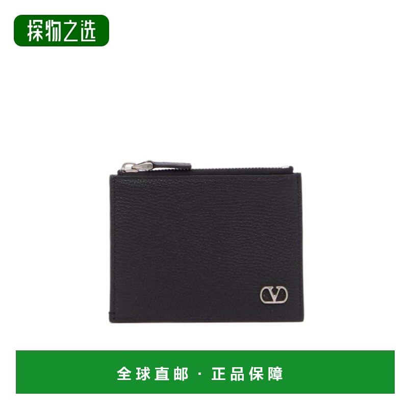 香港直邮Valentino 徽标钱包 YP0V14UAG新款拉链牛皮华伦天奴