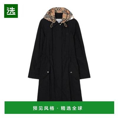 香港直邮BURBERRY 女士大衣 81208971 SS2026 黑色 Newbury 大衣
