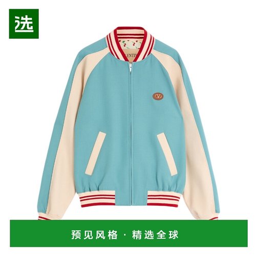 香港直邮Valentino CHAT DE LA MAISON 贴片羊毛华达呢短夹克 VCI