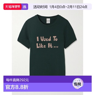 1h可退 香港直邮redone 女士 90s 印花再生棉针织T恤 024R02WBGT1