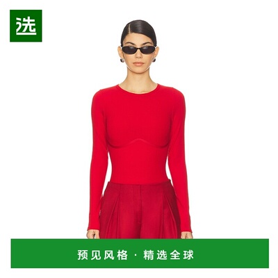 1h可退 香港直邮Fleur Du Mal 女士 Hourglass 罗纹长袖连体衣 BS