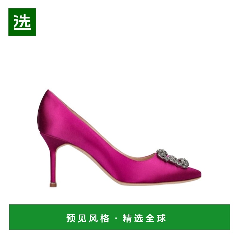 香港直邮Manolo Blahnik Hangisi 缎面高跟鞋 73I-0C4007