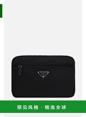 1h可退 香港直邮Prada 普拉达 女士 標誌牌拉鍊單肩包 1BC167VB1M