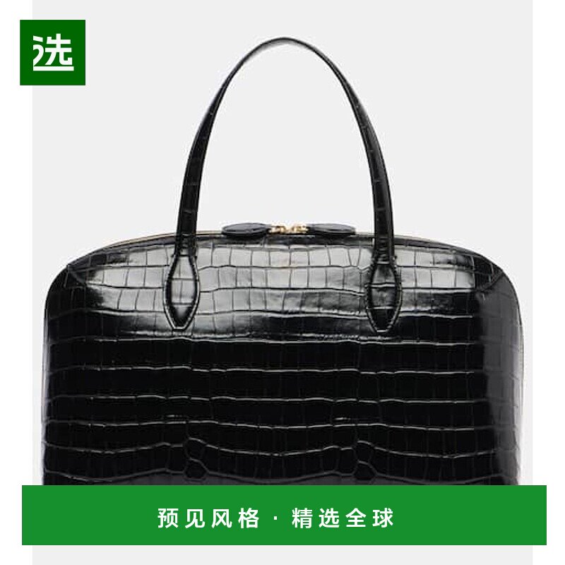 1h可退 香港直邮TOTÊME 女士 Lounge 中号鳄鱼皮革感手提包