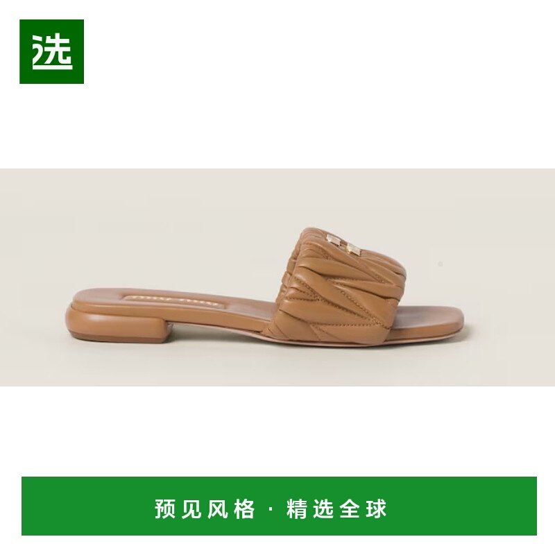 欧洲直邮miu miu 女士 乐福鞋新款