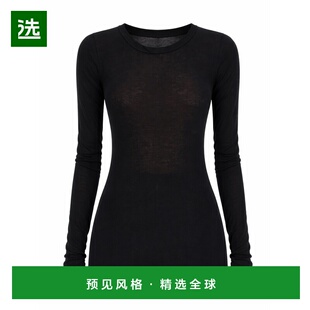 香港直邮RICK OWENS 女士T恤 RP01F6202MR09 SS2026 黑色 LONG-SL