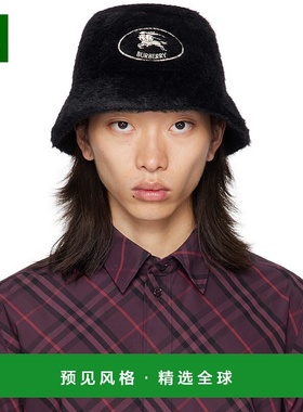 1h可退 香港直邮Burberry 巴宝莉 男士 黑色 Knight Stamp Faux F