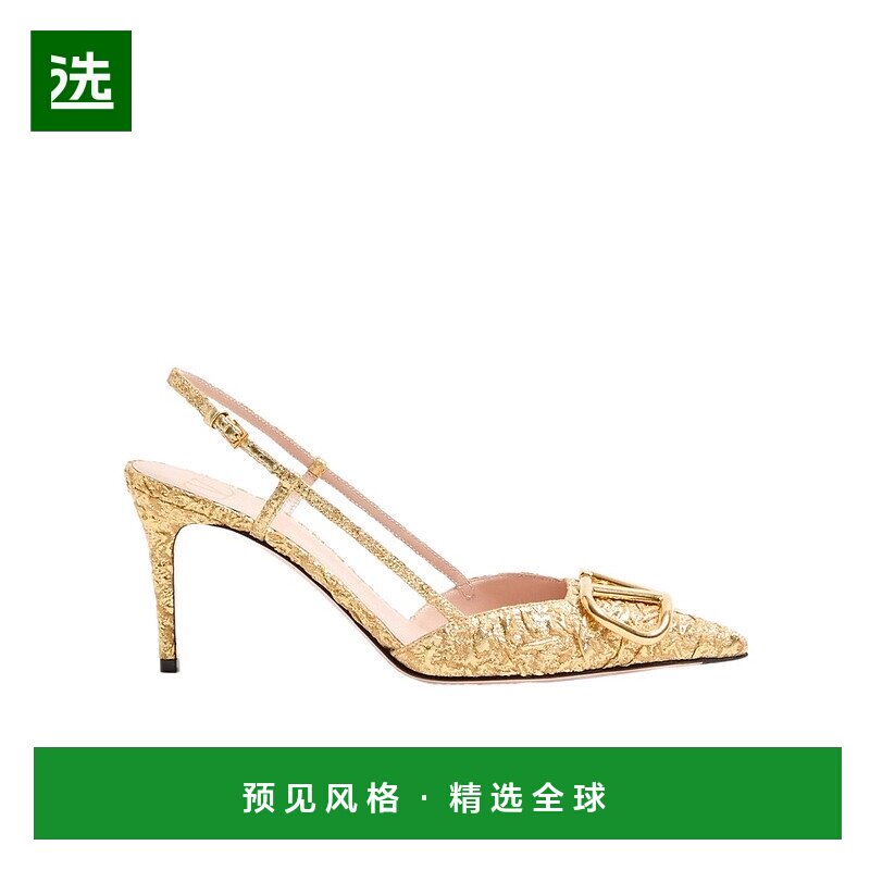 1h可退 香港直邮Valentino VLOGO SIGNATURE 后系带高跟凉鞋 WS0R