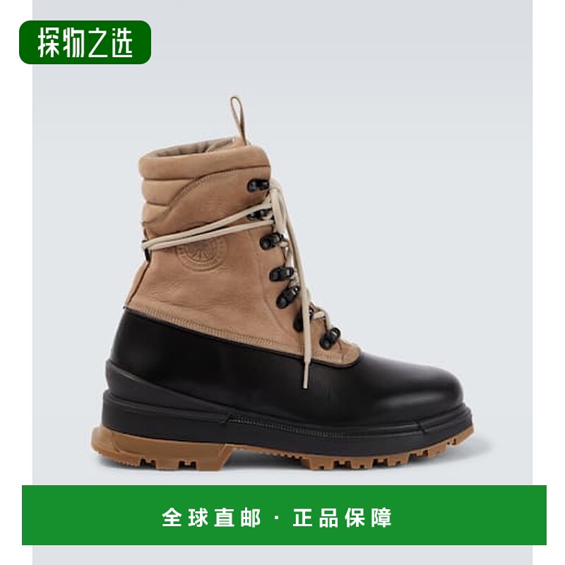 香港直邮Canada Goose 加拿大鹅 男士 狮子座绒面革皮质短靴