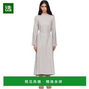 1h可退 香港直邮Baserange 女士 灰褐色 Long Sleeve Apron 连衣
