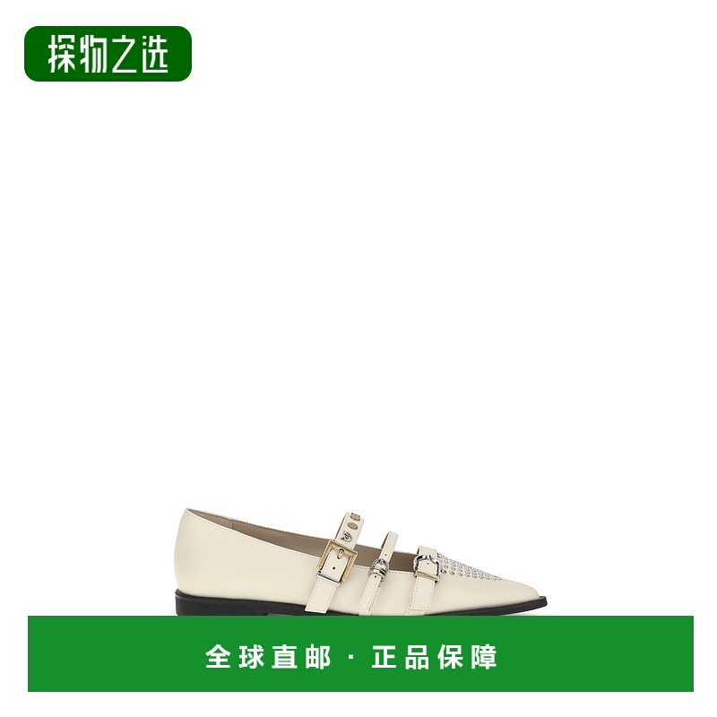 香港直邮Pinko 品高 女士 铆钉平底鞋 SD0371P001DY7YOGURT